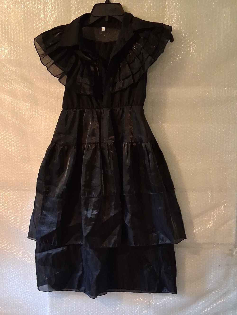 Girls Layered Black Special Occasion Dress Size 10